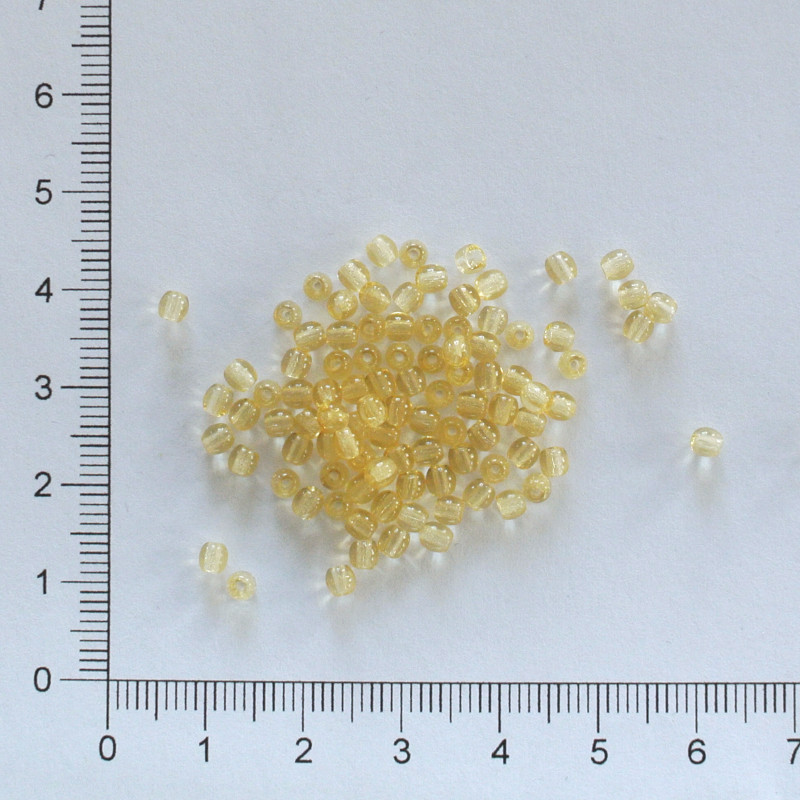 Skleněné kuličky 3mm žlutá průhledná (100ks)