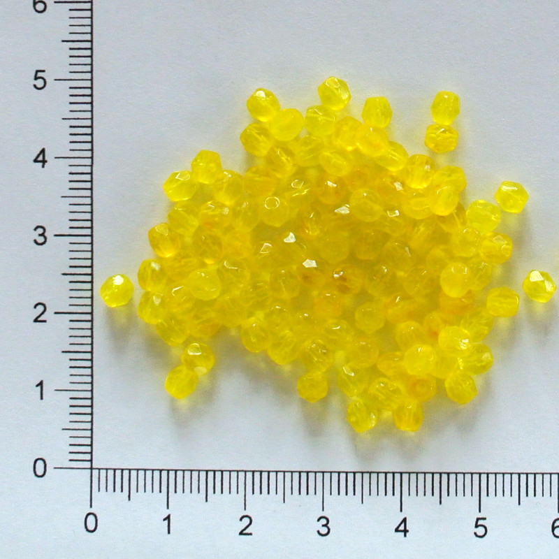 Skleněné ohňovky 4mm žluté (100ks)
