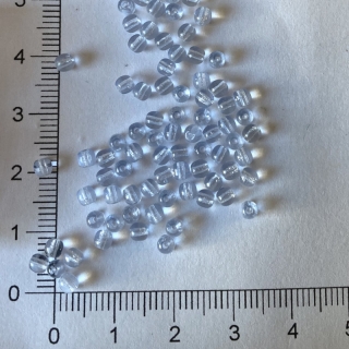 Skleněné kuličky 3mm sv. modrá průhledná (100ks)