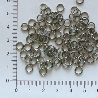Kroužky 6mm - platina (50ks)