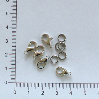 Karabinka 12mm - platina (5ks)