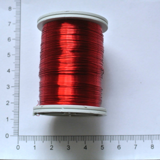 Měděný lakovaný drát 0,3mm červený