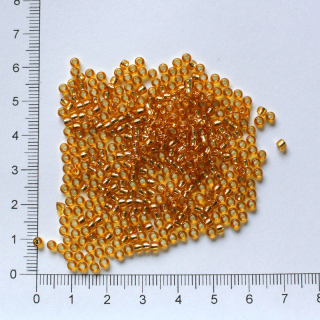 Toho 8/0 Silver Lined Medium Topaz 10g