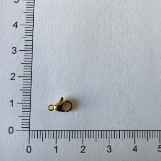 Nerezová karabinka 304 9x4mm se zlatou povrchovou úpravou (1ks)