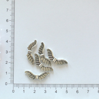 Kovová křidýlka 25x8 mm starostříbro (5ks)