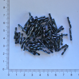 Skleněné tyčky 15mm hematit (10g)