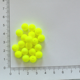 Skleněné kuličky neonově žlutá 8 mm (20ks)