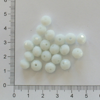 Skleněný slavík 8x6 mm bílý (20ks)