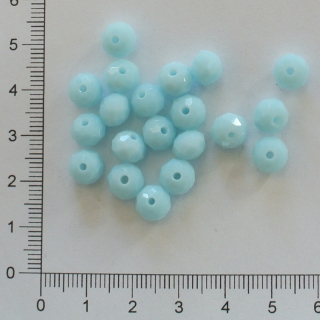 Skleněný slavík 8x6 mm bledě modré (20ks)