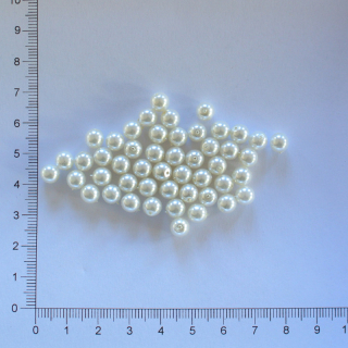 Skleněné voskovky 6mm bílá (50ks)