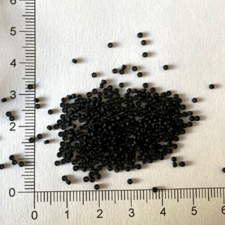 Toho 15/0 Opaque Frosted Jet 5g
