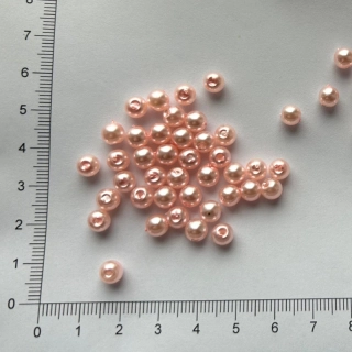 Plastová kulička 6mm lososová (50ks)