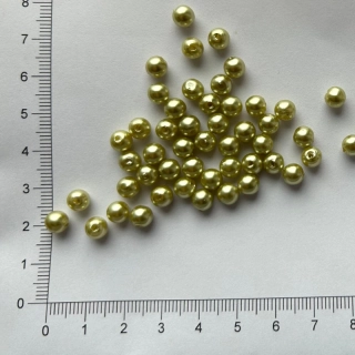 Plastová kulička 6mm zelená světlá (50ks)