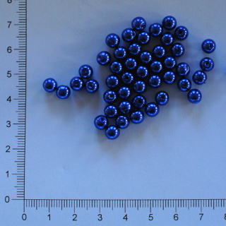 Plastová kulička 6mm modrá (50ks)