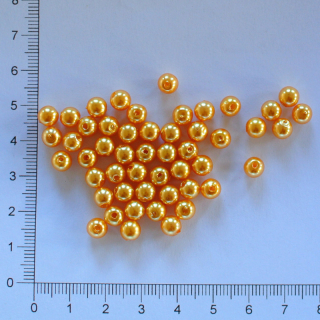 Plastová kulička 6mm zlatobéžová (50ks)