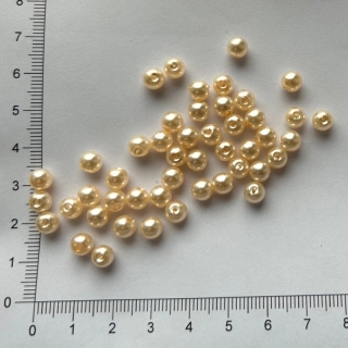 Plastová kulička 6mm zlatá (50ks)