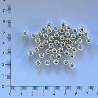 Plastová kulička 6mm stříbrná (50ks)