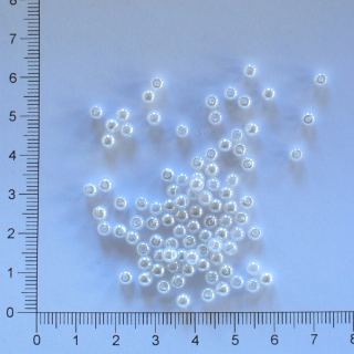 Plastová kulička 4mm bílá (100ks)
