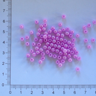 Plastová kulička 4mm fialovorůžová (100ks)