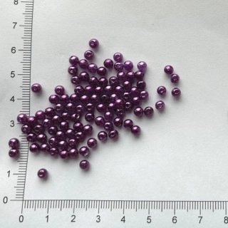 Plastová kulička 4mm fialová (100ks)