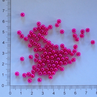 Plastová kulička 4mm fuchsiová (100ks)