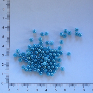 Plastová kulička 4mm modrošedá (100ks)