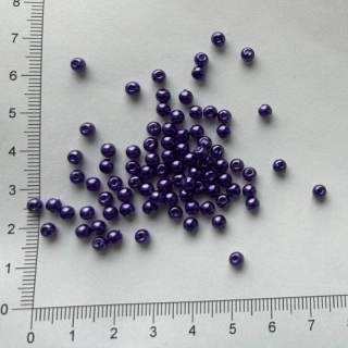 Plastová kulička 4mm modrá (100ks)