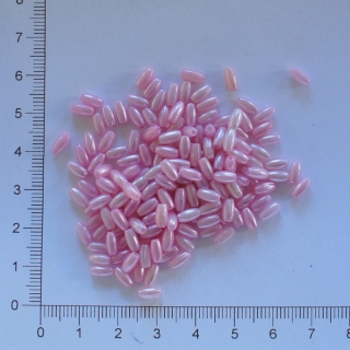 Plastová rýže 3x6mm růžová  (5g)
