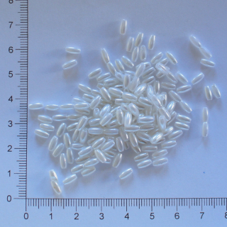 Plastová rýže 3x6mm bílá (5g)