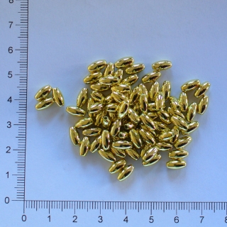 Plastová rýže 8x4mm zlatá (5g)