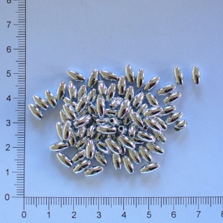 Plastová rýže 8x4mm stříbrná (5g)