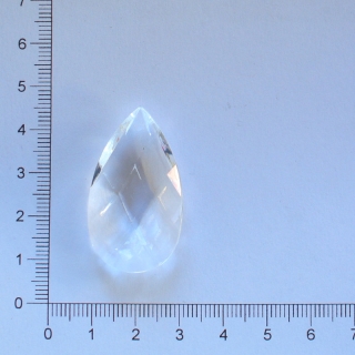 Plastový diamant placatý čirý
