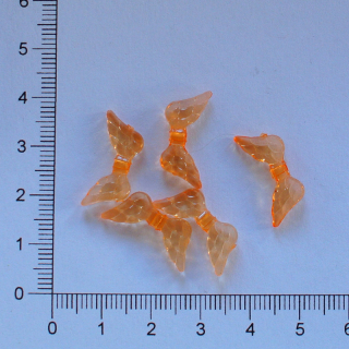 Plastová křidýlka 21x10mm oranžová (5ks)