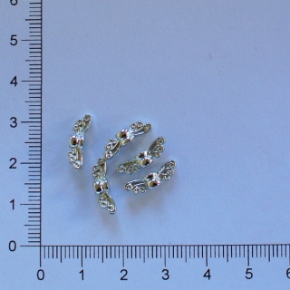 Kovová křidýlka 14x5mm platina (5ks)