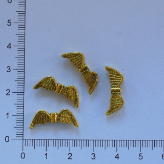 Kovová křidýlka 21x8mm zlatá (4ks)