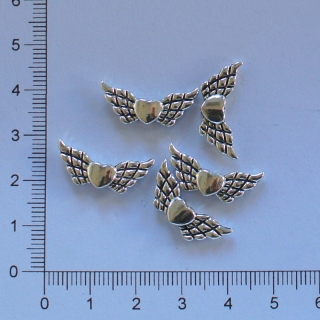 Kovová křidýlka 22x10mm platina (5ks)