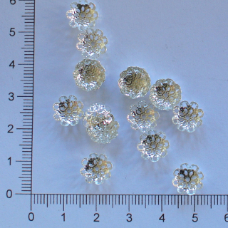 Kovový kaplík 9x3mm stříbrný (20ks)