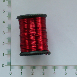 Dekorační měděný lakovaný drát červená 0,3mm (návin 8m)