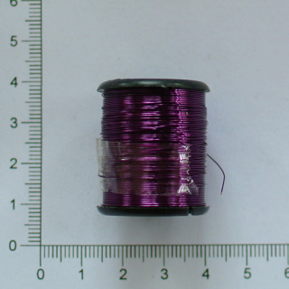 Dekorační měděný lakovaný drát fialová 0,3mm (návin 8m)