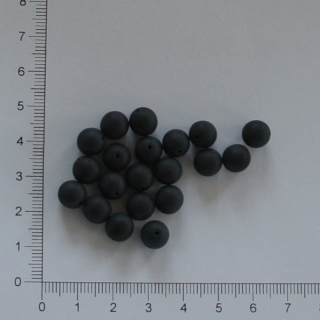 Skleněné kuličky 8mm černá matná (20ks)