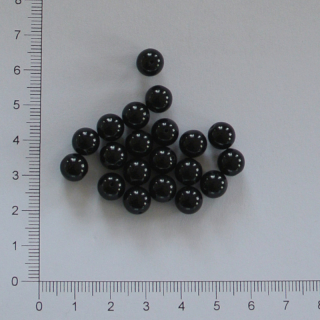Skleněné kuličky 8mm černá (20ks)