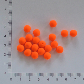 Skleněné kuličky 8mm oranžová neon (20ks)