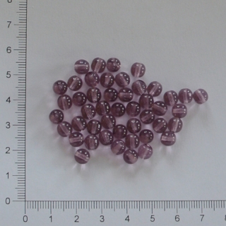 Skleněné kuličky 6mm fialová průhledná (50ks)