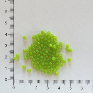 Skleněné kuličky 3mm sv. zelená (100ks)