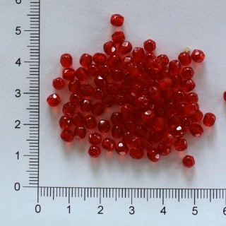 Skleněné ohňovky 4mm červená (100ks)