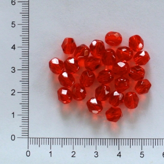 Skleněné ohňovky 6mm červená (25ks)